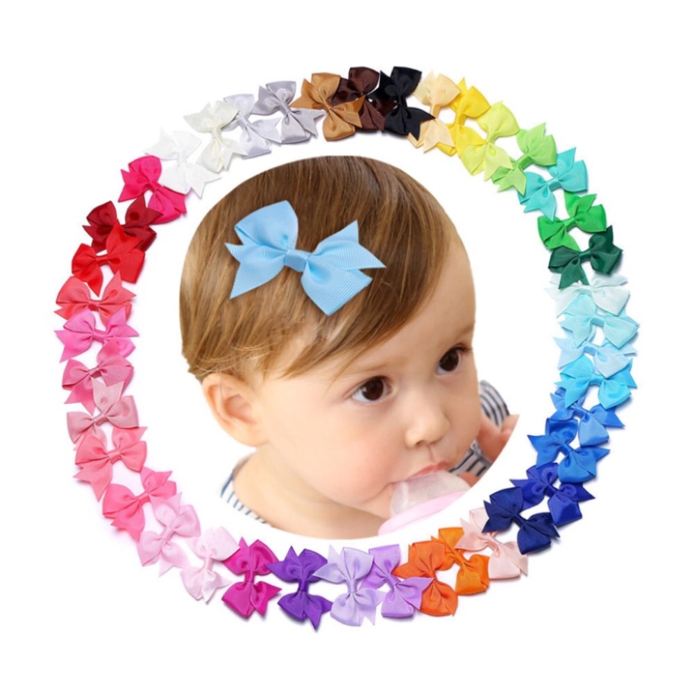 20 pcs/set Kids hair Bow Tie BB Hairpin Girls